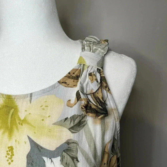 Charlie Tropical Floral Pattern Sleeveless Shift Dress - Picture 6 of 10